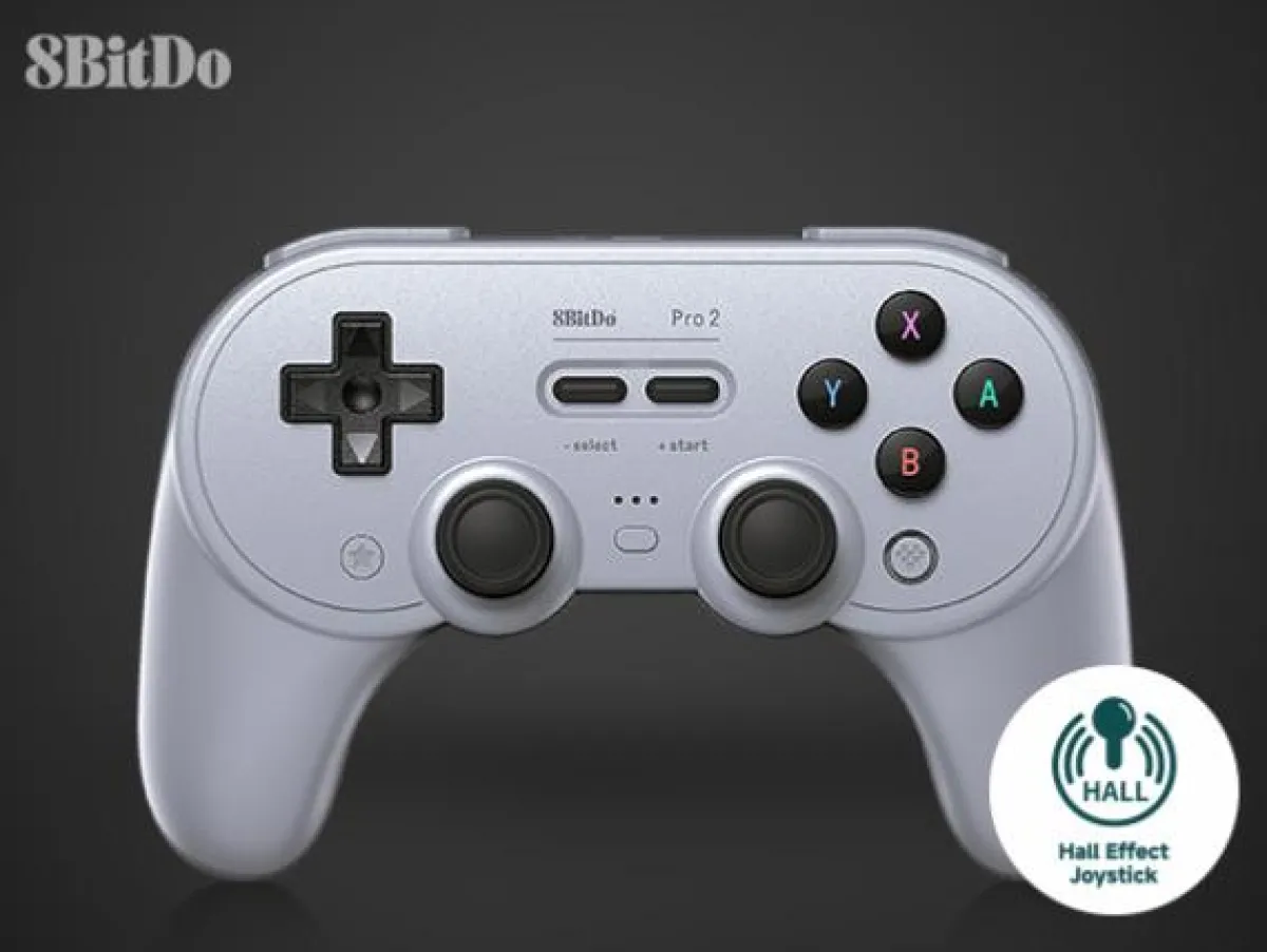 8Bitdo PRO 2 Gamepad Hall Effect - Gray New Edition