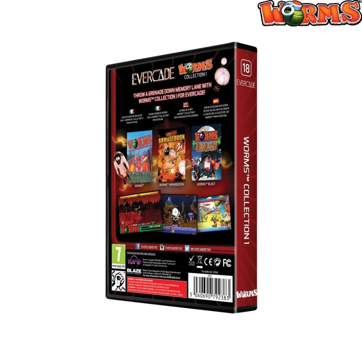 Evercade Blaze - Worms Collection 1 - Cartouche n° 18