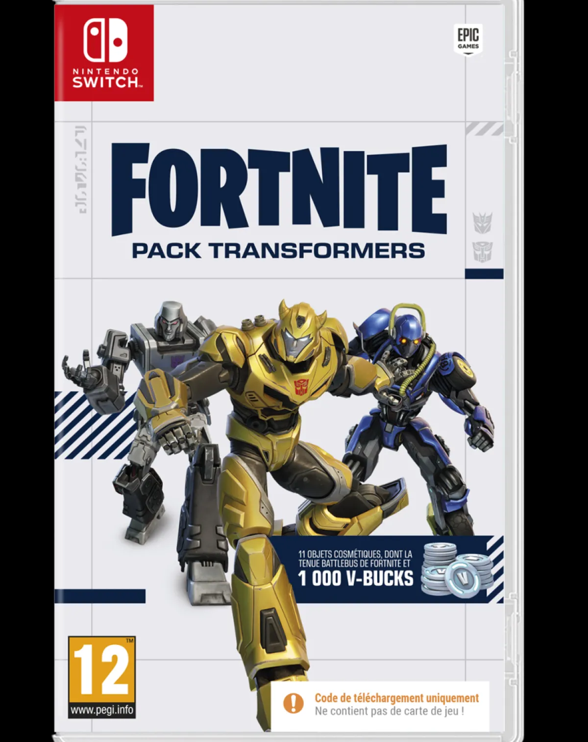 Epic Games Fortnite Pack Transformers Nintendo SWITCH - 1000 V-Bucks inclus !