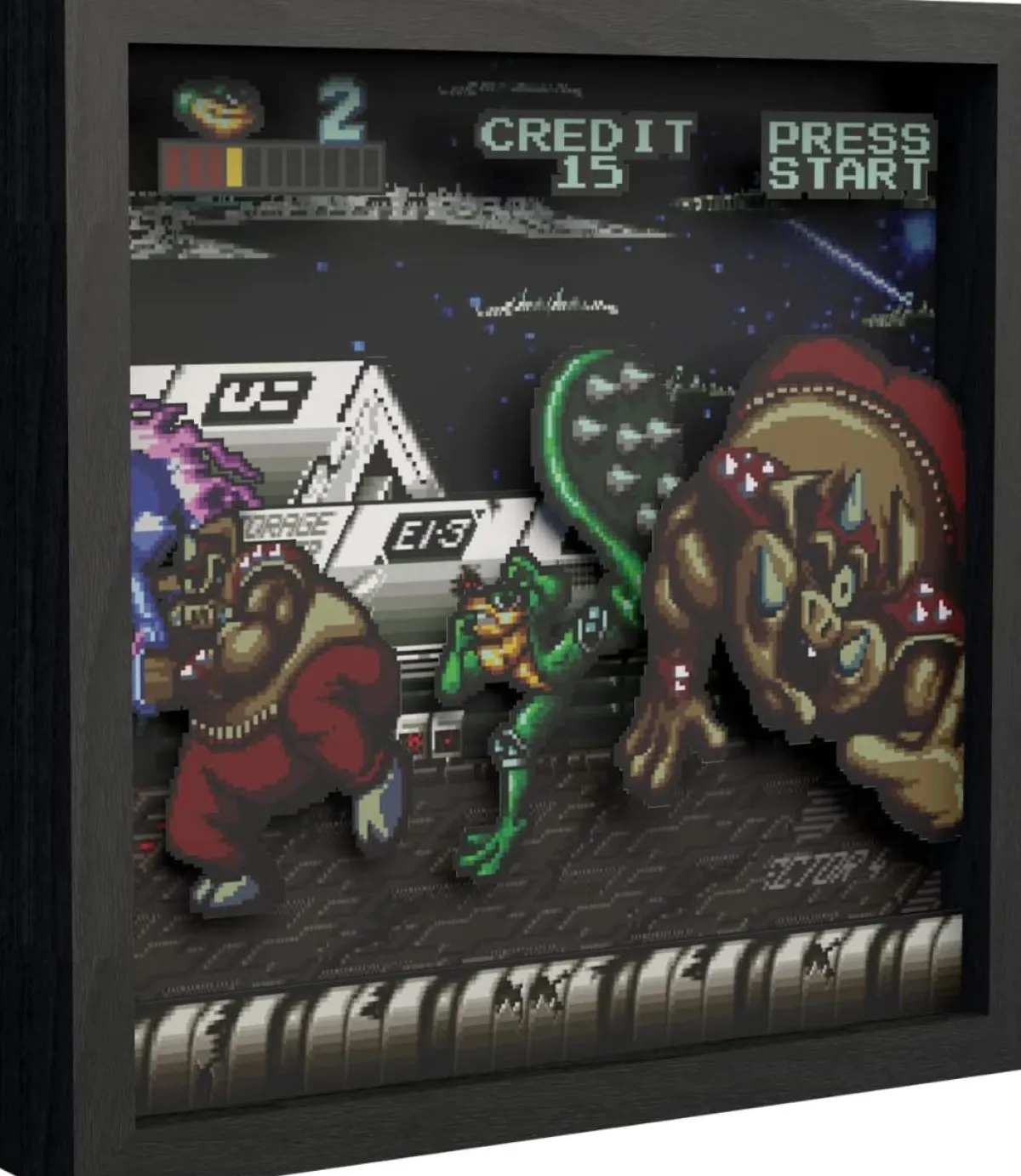 Level Up Labs Pixel Frames - Battletoads Big Bad Boot - 23x23 cm