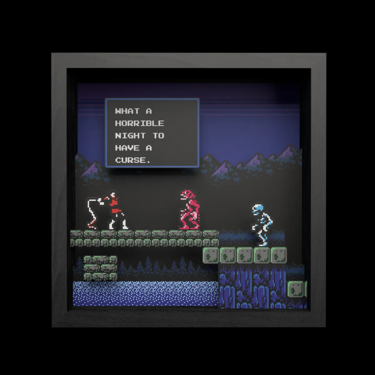 Level Up Labs Pixel Frames - Castlevania Horrible Night - 23x23 cm