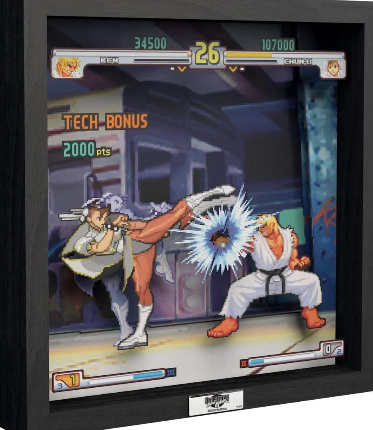 Level Up Labs Pixel Frames - Street Fighter 3 Third Strike Moment #37 - 23x23 cm