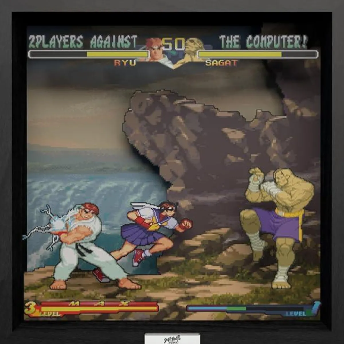 Level Up Labs Pixel Frames - Street Fighter Alpha 2 - 23x23 cm