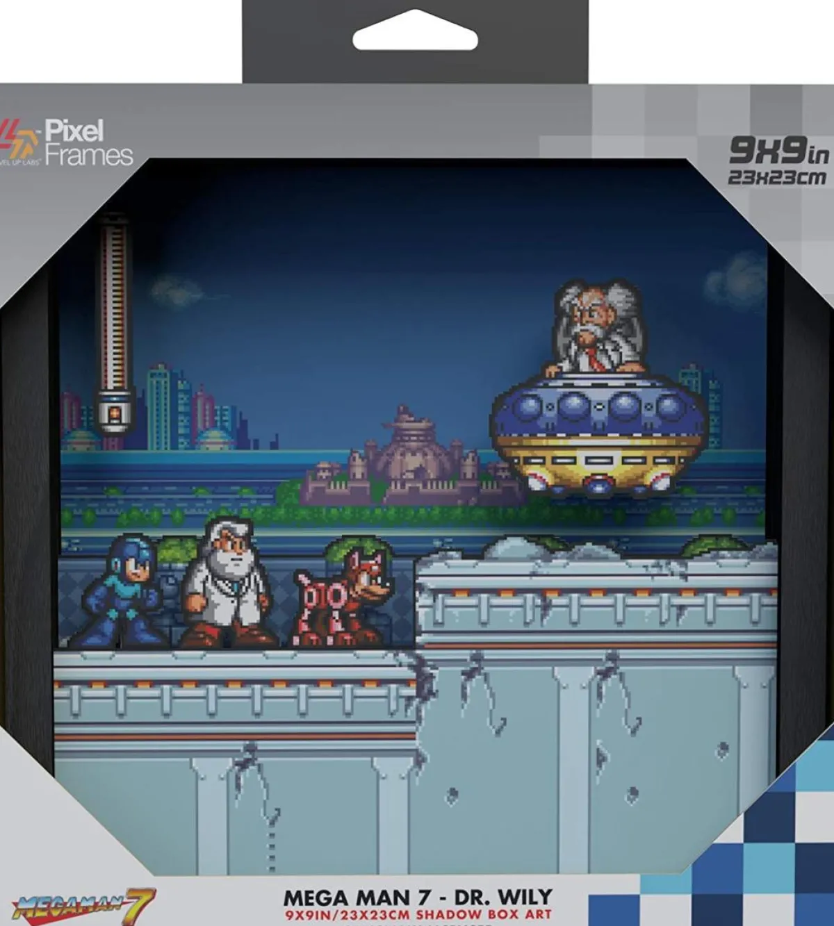 Level Up Labs Pixel Frames Mega Man 7 Dr Wily - 23x23 cm