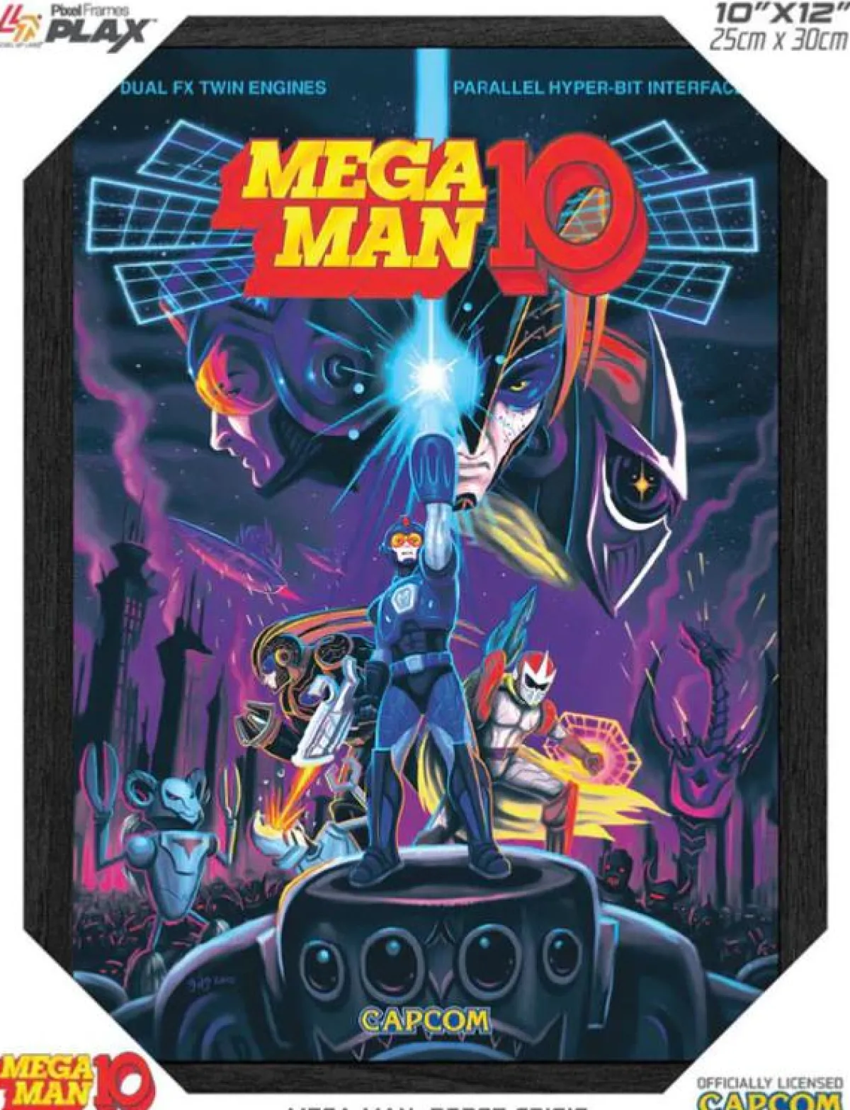 Level Up Labs Pixel Frames Plax Mega Man 10 Robot Crisis - Lenticular Frame