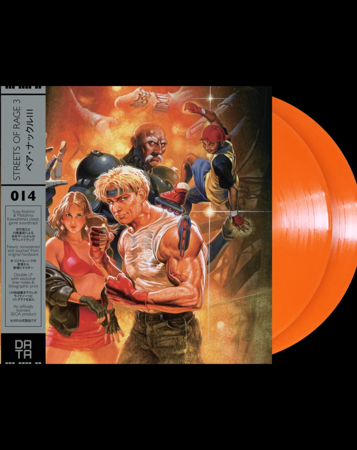 DATA-DISCS Streets Of Rage 3 Translucent Orange OST Vinyle - 2LP